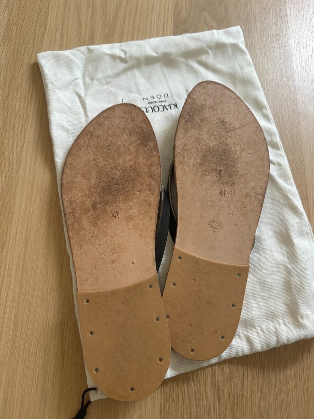 DÔEN x K. Jacques Saint-Tropez Baie Fordow Leather Sandals EU 38 - Picture 2 of 2